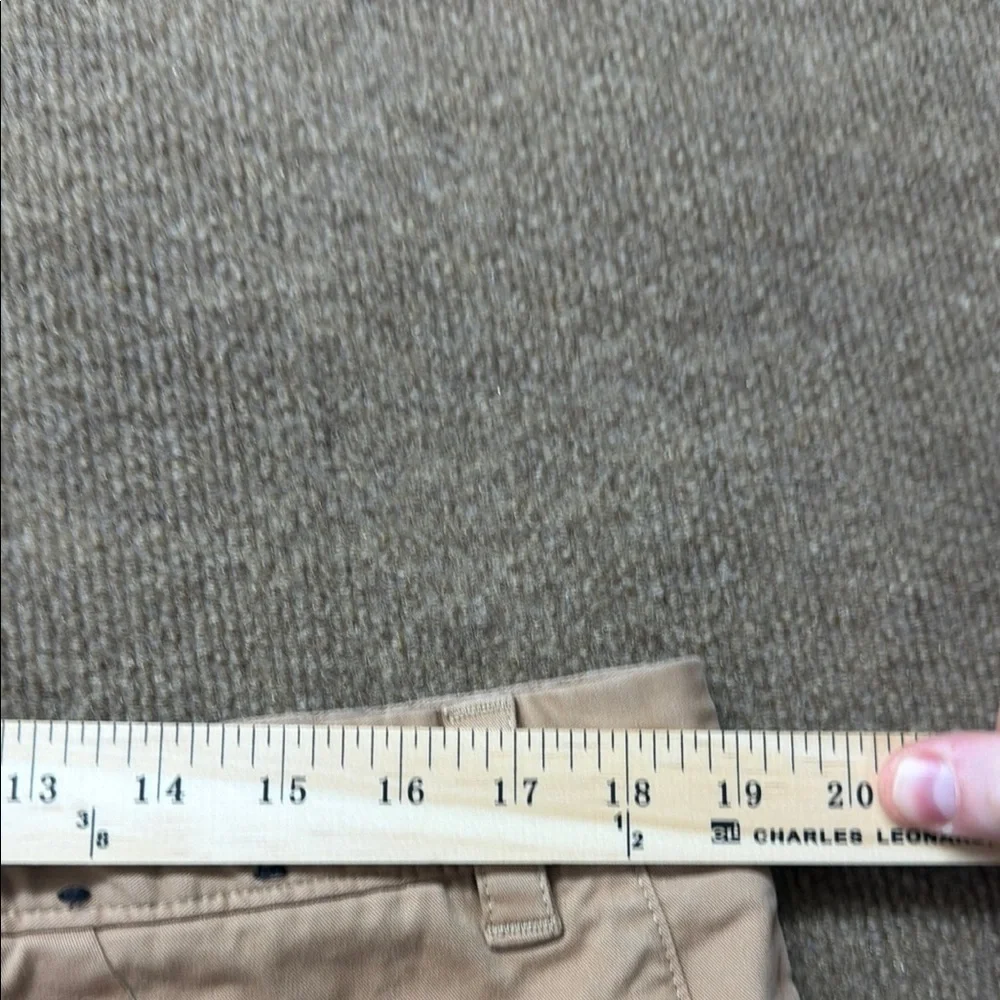 BOSS Hugo Boss Stretch Chino Pants Mens 38R 38x32 Tan Trouser Flat Front